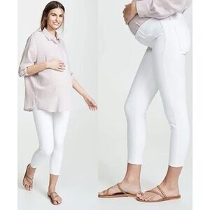 NWT DL1961 Florence Maternity White Cropped Instasculpt Skinny Jeans—$179–Sz 26